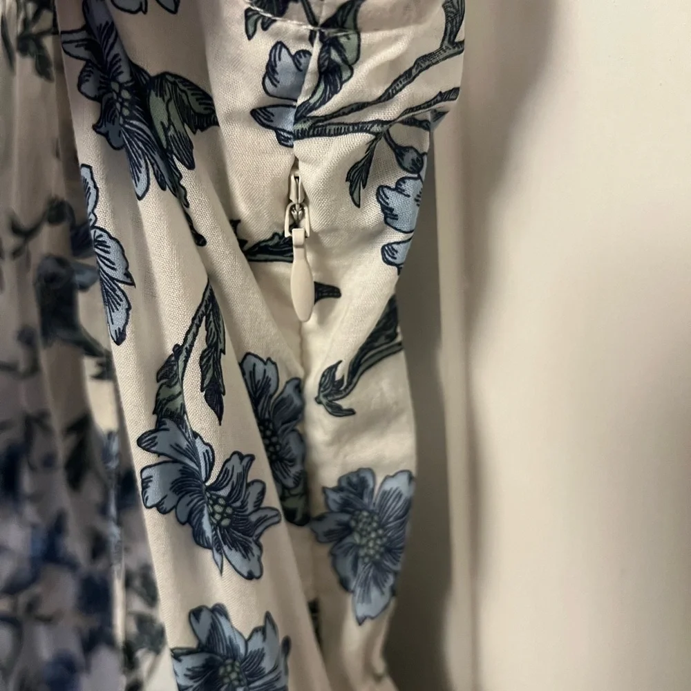 J. Crew Floral Tiered Cotton Ruffle  Sleeveless Neck Sundress 00
